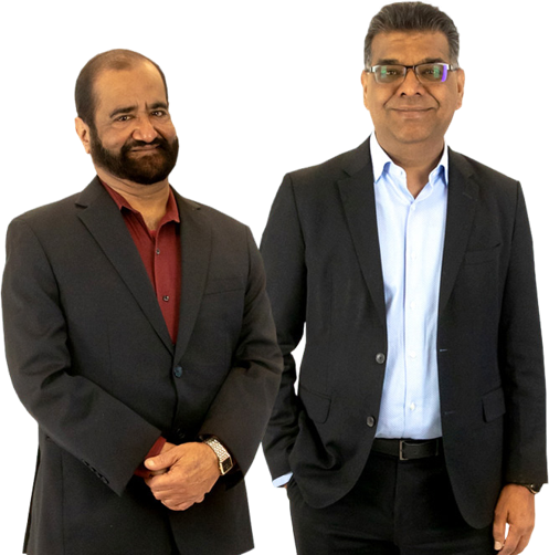 photo of IDeaS founders Dr. Ravi Mehrotra and Sanjay Nagalia